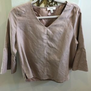 Champagne colored 3/4 sleeve top